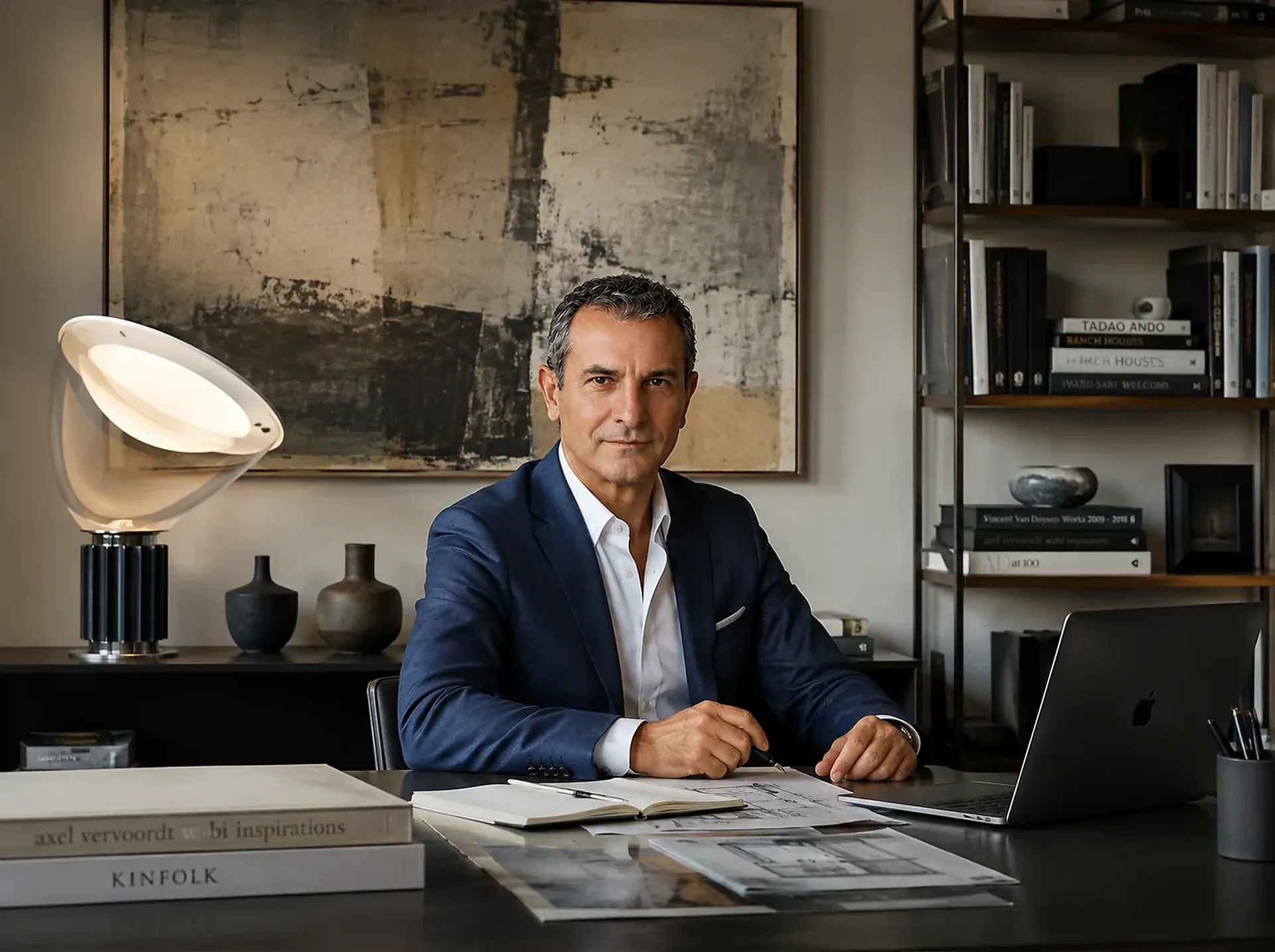 Claudio Pianese al lavoro nel suo studio
